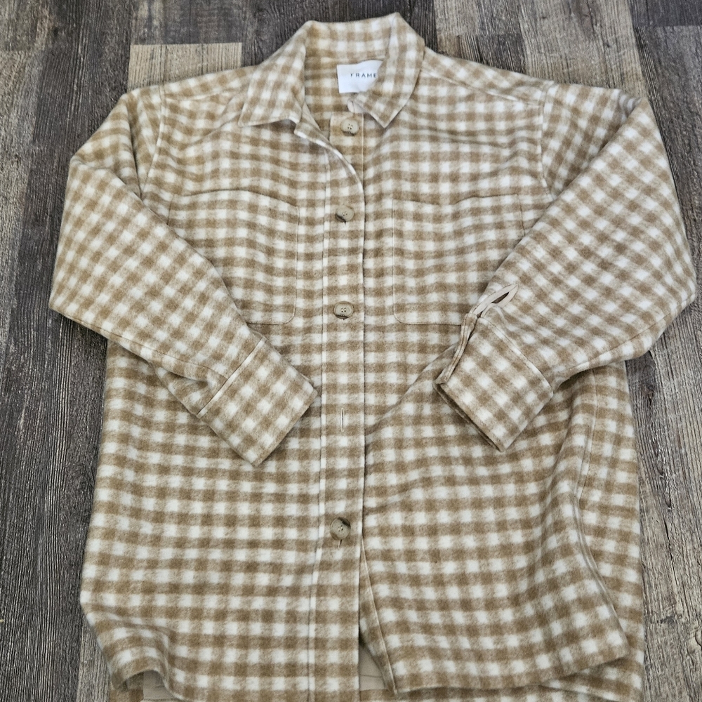 Frame Gingham Shacket - image 8